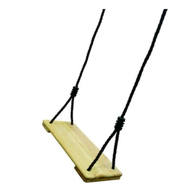 17'' Solid Wood Seat UV Resistant 3/8'' Rope Swing with O-ring Hangers 120lb. Load
