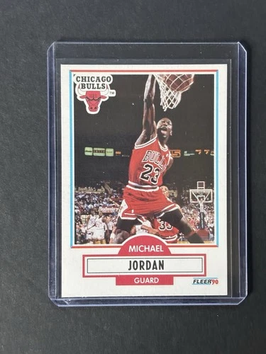 1990-91 Fleer - Michael Jordan #26 Black Line Above Biographical Information