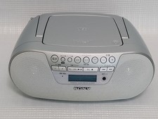 Sony ZS-S10CP CD Radio Boombox Silver with Power Cord