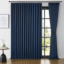 Extra Width Patio Sliding Door Curtains 84 Inch Long 2 Panels, 100 x 84 Verti...