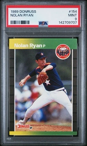 1989 Donruss #154 Nolan Ryan PSA 9 Mint; Houston Astros; MLB; Hall Of Fame