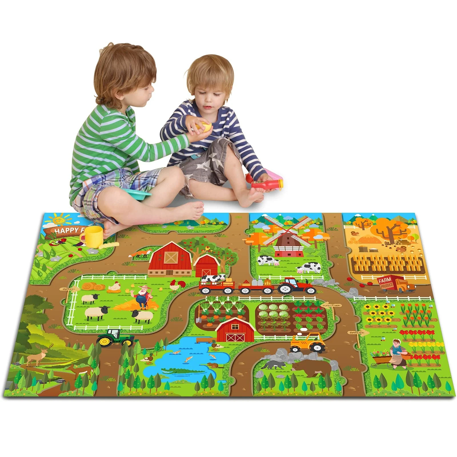 Kids Toy Dream Mat Happy Farm Activity Playmat, Parent-Child Interaction Game...
