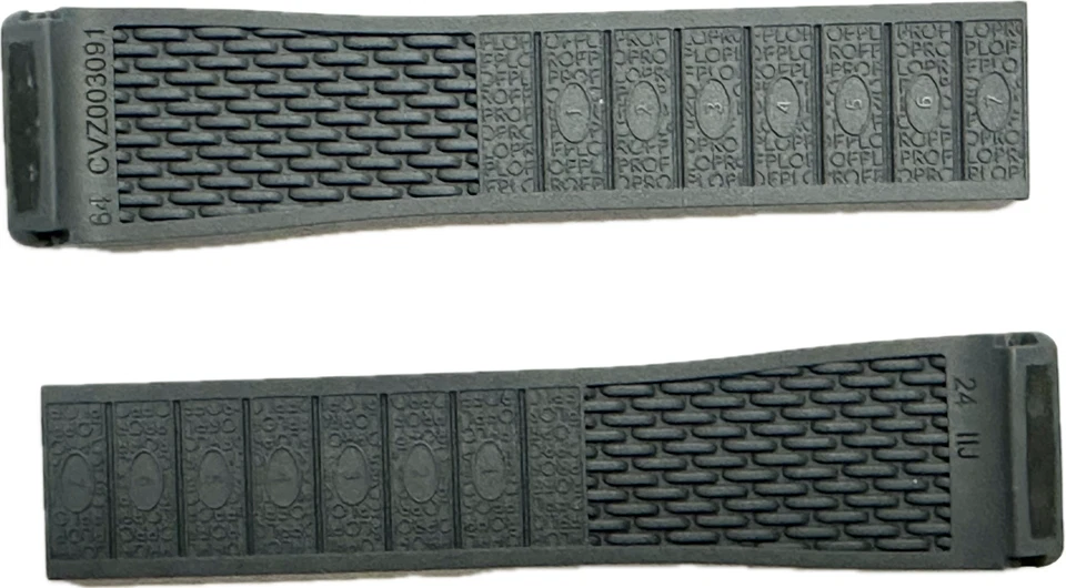 Omega Seamaster PloProf 24mm x 20mm Gris Banda Goma CVZ003091 Genuina Nueva Foto 2 de 2