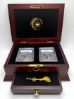 2021 & 2021-S Morgan Dollar 100th Anniversary 2-Piece Set, PCGS MS69, Box & Key