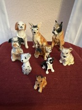 Porzellan Figur Hund Konvolut 9x  Porzellanfiguren  Hunde verschiedene Größen