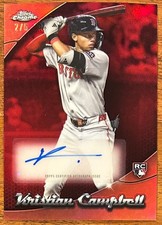 2025 Topps Chrome Kristian Campbell Auto #2/5 Red Refractor RC Chromeography