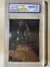96/97 Fleer 23KT Gold Kobe Bryant Rookie Purple Signature Ltd Edition WCG 10