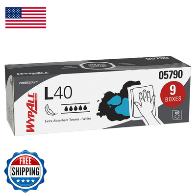 Wypall Powerclean L40 Cloths Extra Absorbent Wipes 05790 Pop-Up Bulk Paper