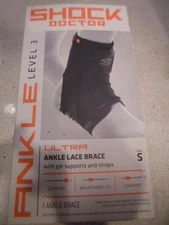 Shock Doctor black Level 3 Ultra ankle lace brace size small new in box low ship