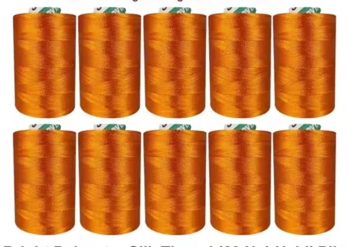 Silk Sewing Applique 15 Weight Each Thread Sampler 10 Colors - Image 3 of 4