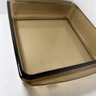 Pyrex #222 Square Brown Amber Baking Dish Vintage