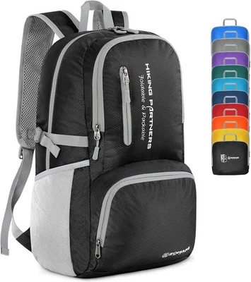 ZOMAKE leichter faltbarer Rucksack - Packbarer Rucksack M, schwarz
