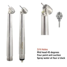 Dental Handpiece 45° Willow Pattern Medium Head 4-Point Spray 4-Anti-Suck Back