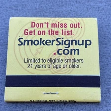 2004 Smokersignup.com  Phillip Morris Promotions Coupon Ad Matchbook Brand New