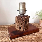 Vintage Cholla Cactus Wood Accent Lamp 6" Western Southwest Cowboy Rustic Works