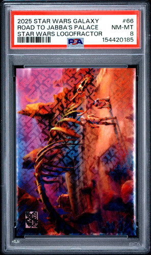 2025 Topps Star Wars Galaxy Road To Jabba's Palace Logofractor /77 #66 PSA 8