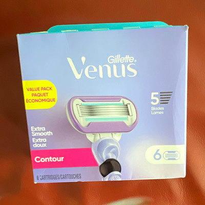 Gillette Venus Contour Extra Smooth 5-Blade Refill Cartridges, 6 Pack