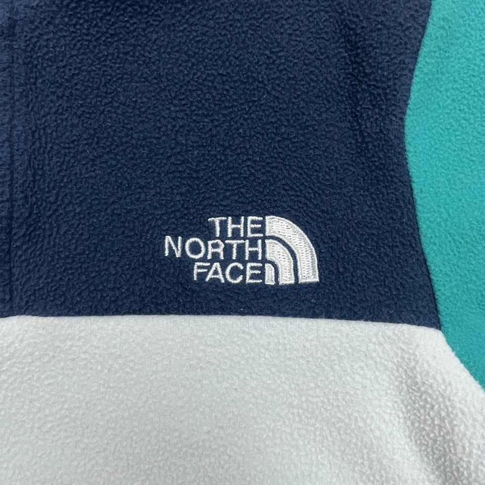 North Face Fleece Sweatshirt Pullover Girls Small 7/8 Blue 1/4 Snap - Image 4 of 4