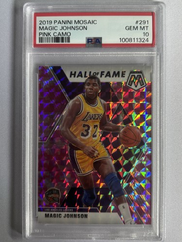 Magic Johnson PSA 10 Pink Camo Mosaic 2019