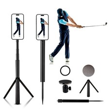 Golf Tripod Monopod, Magnetic Golf Swing Phone Holder 54" Adjustable Alumin...