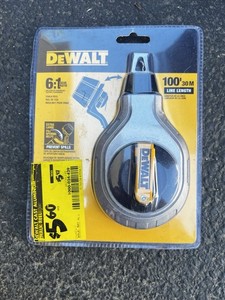 Dewalt Gear Chalk Reel 6:1 Single, 100ft/30m Extra Large Fill Cap