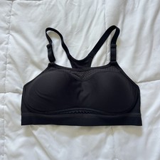 Champion Lightly Lined Wireless Sports Bra Womens Black Yoga - See Measurements