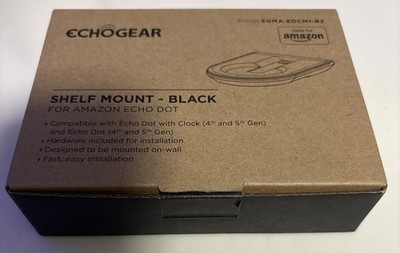 ECHOGEAR EGMA-EDCM1-B2 Shelf Wall Mount For Amazon Echo Dot 4th 5th Gen Black