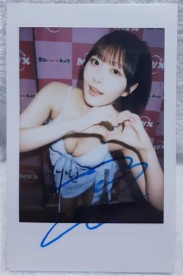 Hikari Aozora Autographed Signed Instax photo Cheki Japan Female JAV Idol
