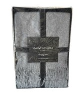 100 Cashmere Luxury Throw Blanket Grey MAGASCHONI SZ 50x60