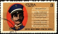 sCUBA Sc# 1627 ENRIQUE LOYNAZ DEL CASTILLO revolutionary 1971 used cto