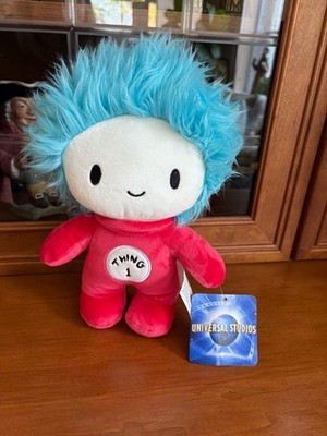 Universal Studios Dr. Seuss THING 1 Plush Doll 10'' Red Blue Bean Bag Bottom