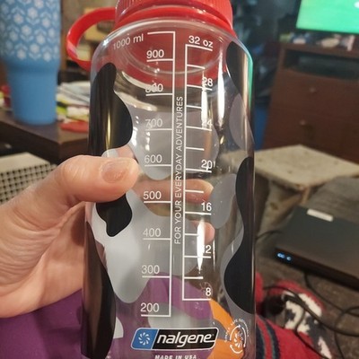 Brand New Chick-fil-A Cow Print Nalgene 32 Oz Wide Mouth Bottle Red Cap USA 
