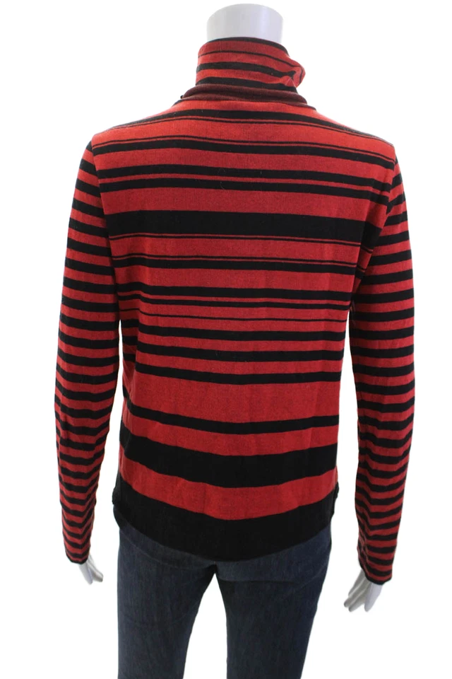 Top Sonia Sonia Rykiel para mujer de algodón a rayas cuello alto rojo talla M Foto 3 de 4