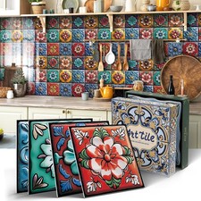 Peel and Stick Backsplash for Kitchen, Self Adhesive Tile Decals Mexican Wate...