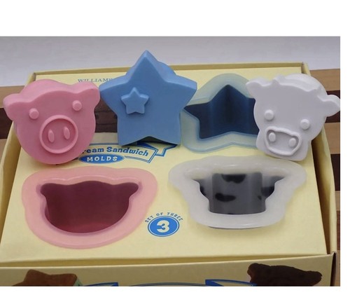 Williams Sonoma - Ice Cream Sandwich Molds! Cow, Star, and Pig Set of 3 - NEW - 第 2/6 張圖片