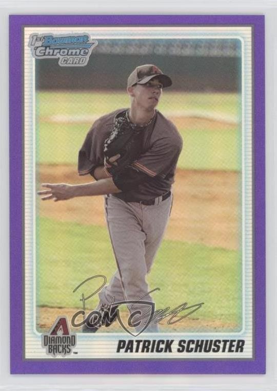2010 Bowman Chrome Prospects Purple Refractor 41/999 Patrick Schuster #BCP97 sh7