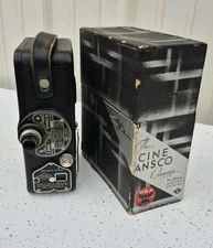 Antique Cine Ansco Model B 16mm Movie Camera W/Box
