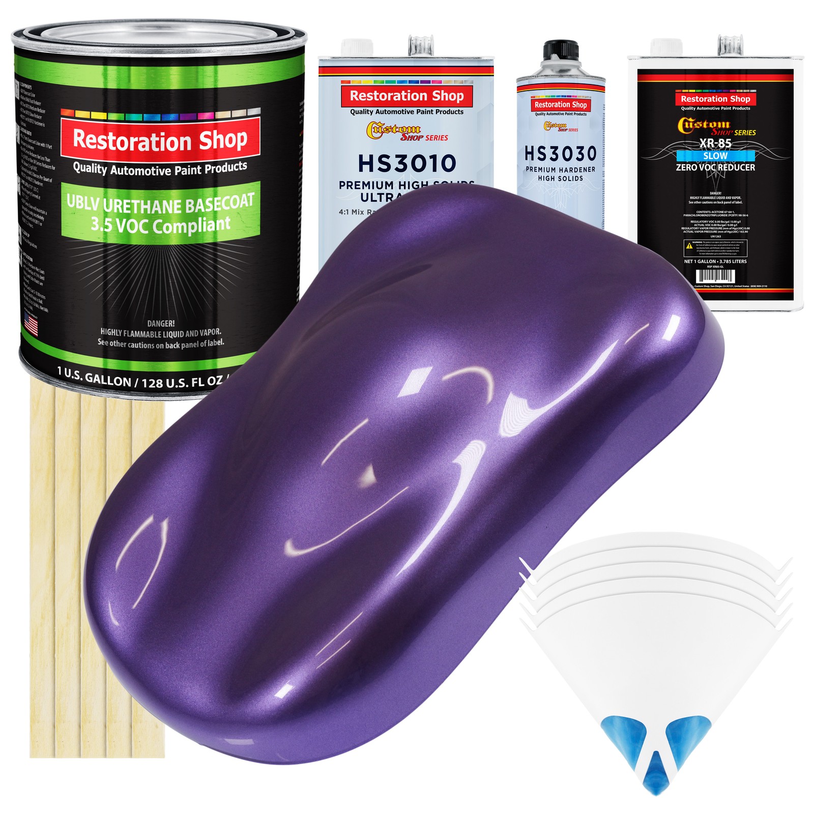 Plum Crazy Metallic Low VOC SLOW PREM Paint Gal Kit URETHANE BASECOAT Clearcoat