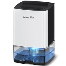 NINESKY DEHUMIDIFIER FOR HOME, 35OZ WATER, 300 SQ.FT, 7 LIGHTS (C1, WHITE)