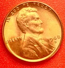 1948-D Lincoln Wheat Cent Penny GEM RED BU From an Original Bank Roll