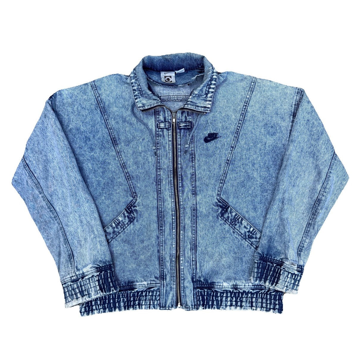 【AQJ】Nike Challenge Court デニムジャケット Vintage Nike Challenge Court Acid Wash Denim Jacket Men's Medium