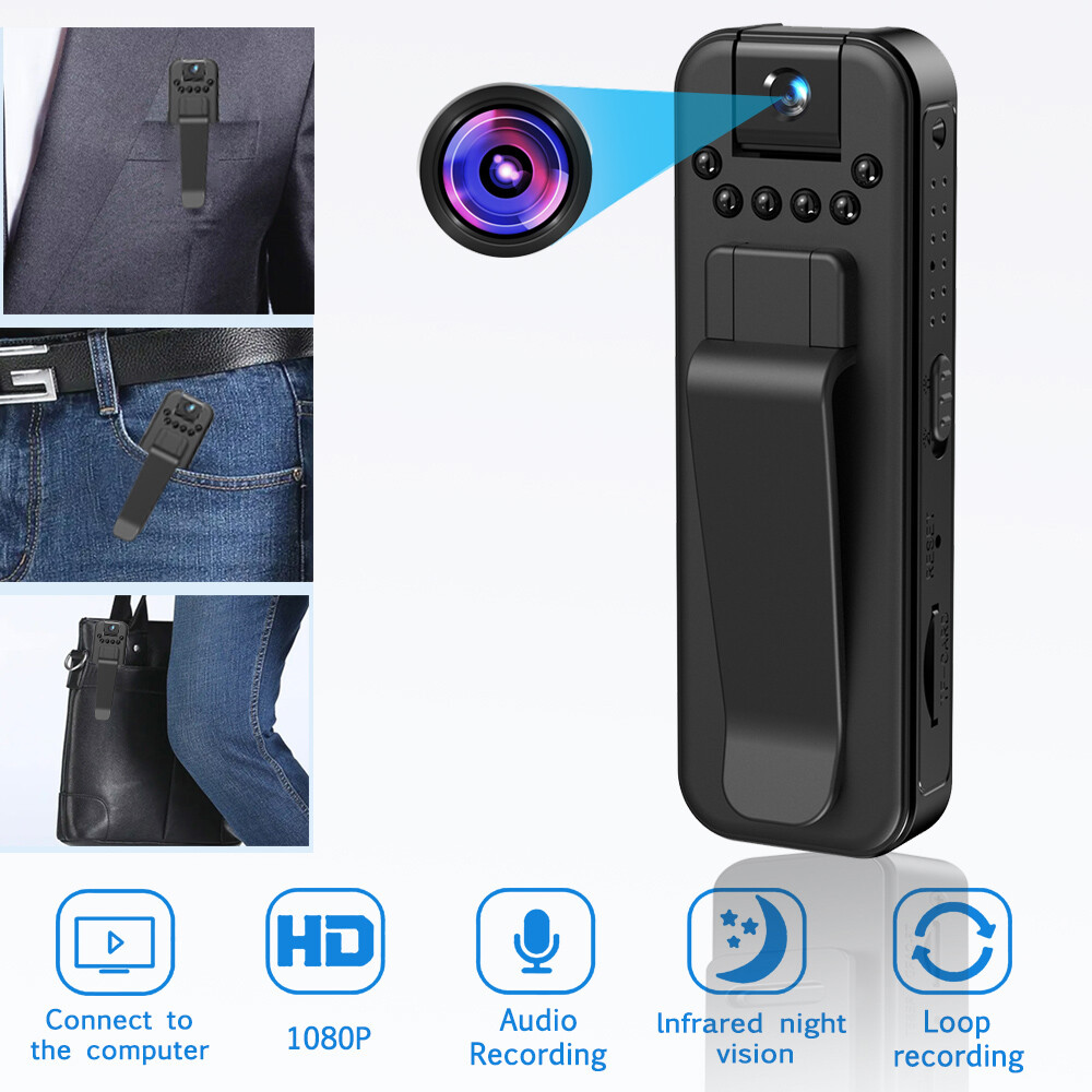 HD1080P Clip on Body Camera Small Sports DV Security Audio Video