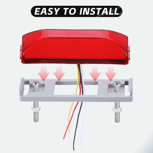 2X Red LED Trailer Truck RV Tail Brake Side Marker Light DRL Indicator Clearance - Foto 10 di 12
