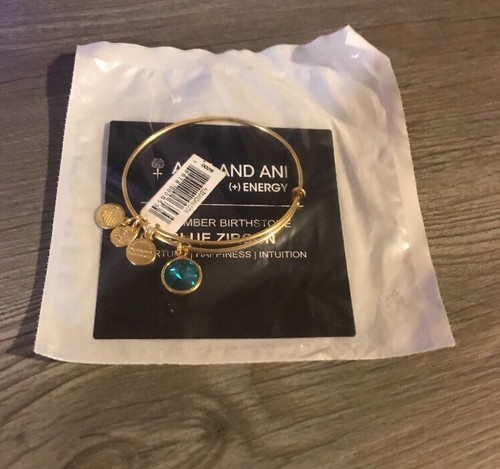 Alex And Ani Crystal Birthstone December Blue Zircon. Yellow Gold - Picture 2 of 2