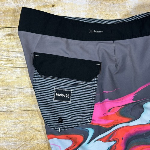 Hurley Mens Phantom VooDoo 20" Board Shorts Swim Surf Trunks 33 Oil Slick - Picture 5 of 8