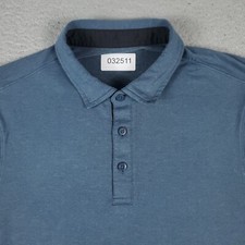 Lululemon Polo Shirt Mens Small Blue Tech Casual Short Sleeve Adult