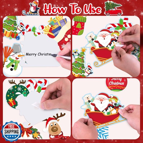 Frohe Weihnachten Pinnwand Deko Set - 83 Teile Weihnachtsausschnitte für B - Bild 5 von 5
