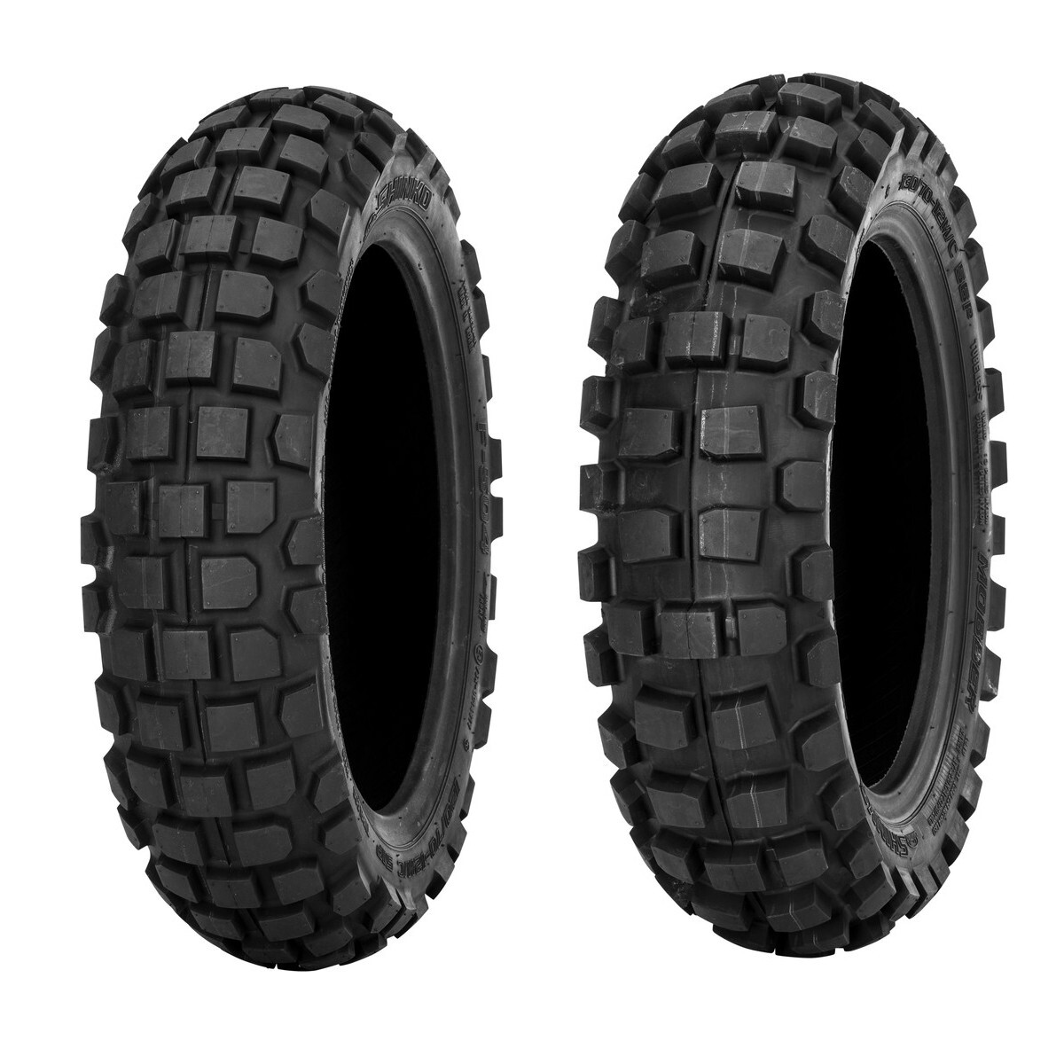 SHINKO MOBBER KNOBBY TIRE SET FRONT / REAR 120/70-12 130/70-12