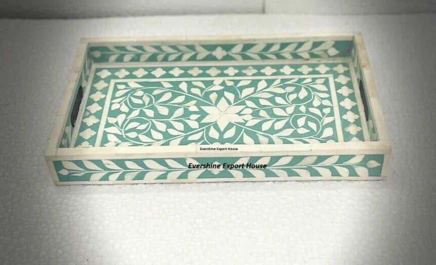 ¡¡LISTO PARA ENVIAR!! Hermosa Bandeja para tu Colección en Casa, Bandeja con Incrustación de Hueso Foto 3 de 4