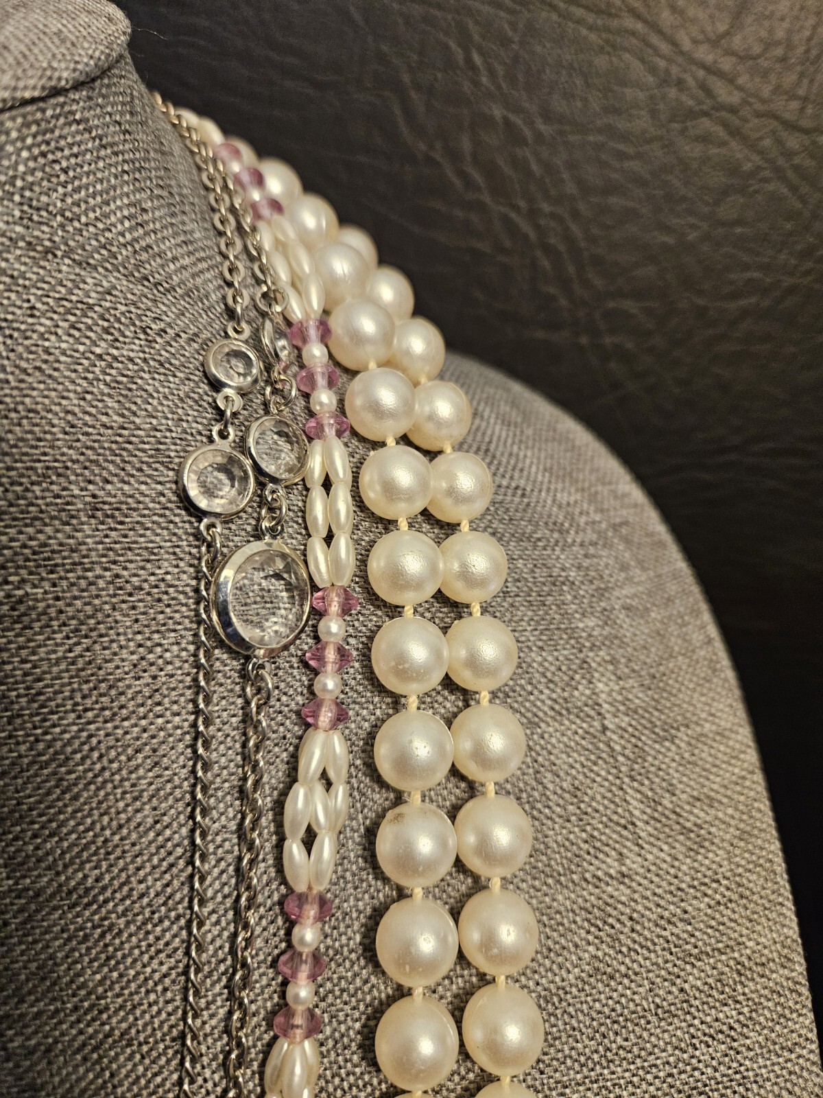 3 Vintage Assorted Statement Necklaces - image 7